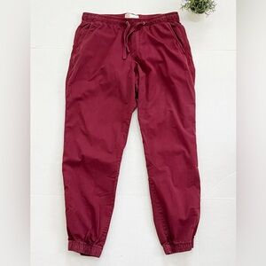 NWOT Gap Mens Woven Cotton Joggers in Red